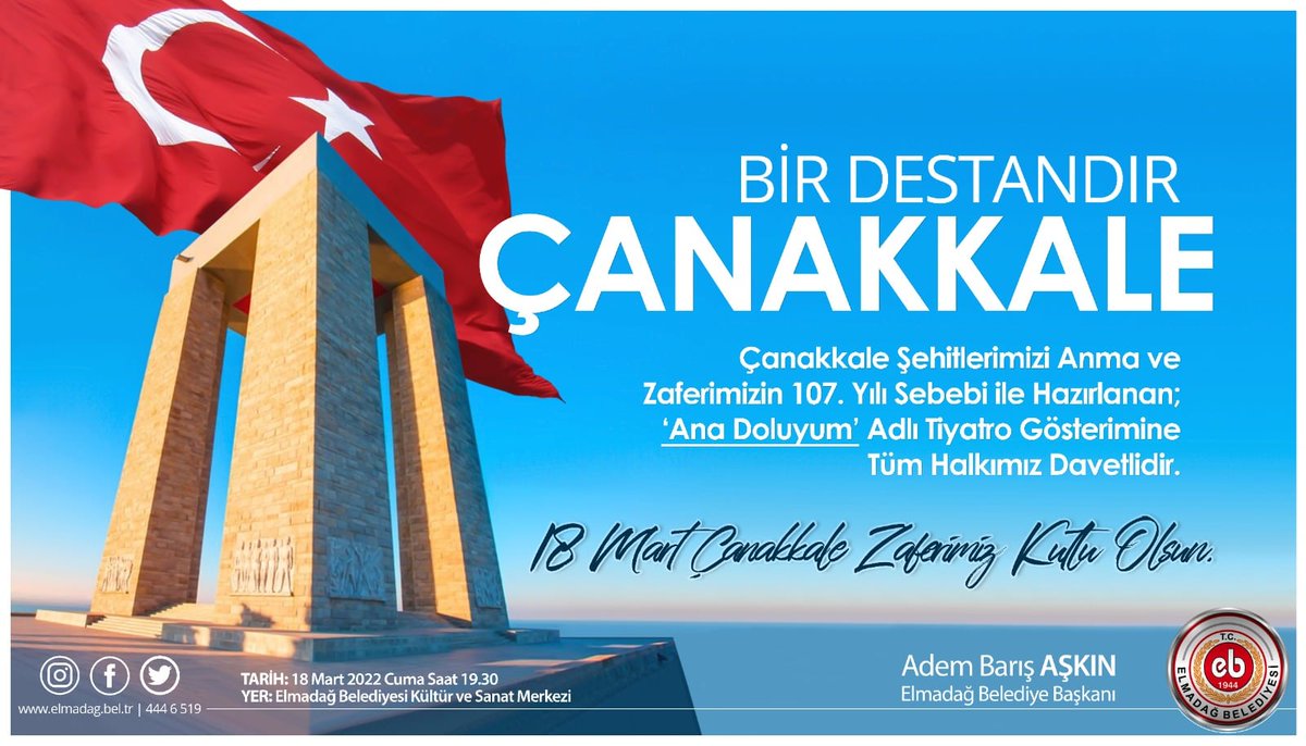 Adembarisaskin's tweet photo. Her karışının aziz şehitlerimizin kanıyla yıkandığı,bizi biz yapan kutsal vatanımızın kahraman neferlerinin zaferidir bugün.

Tarih yazdıran #ÇanakkaleZaferimiz kutlu olsun.

Ulu Önderimiz M.Kemal ATATÜRK’ü,kahraman gazilerimizi ve aziz şehitlerimizi rahmet ve minnetle anıyorum https://t.co/xrvSoU0zw9