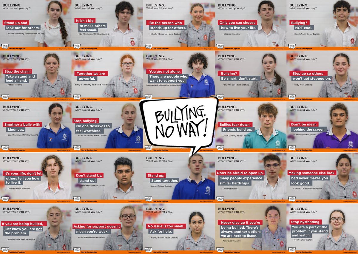 Today is the National Day of Action Against Bullying and Violence. Our Y12 Captains did an excellent job of leading the charge while students in other years thought of some practical ideas of how they could spread and promote a #KindnessCulture. #NDA2022 #BullyingNoWay <a href="/mjchiera/">Michael Chiera 🤔 🇦🇺</a>