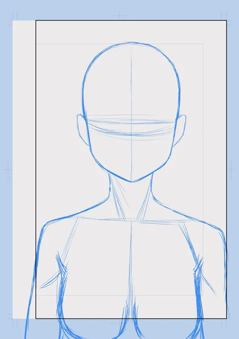 アタリ→下絵→ペン→仕上げ 