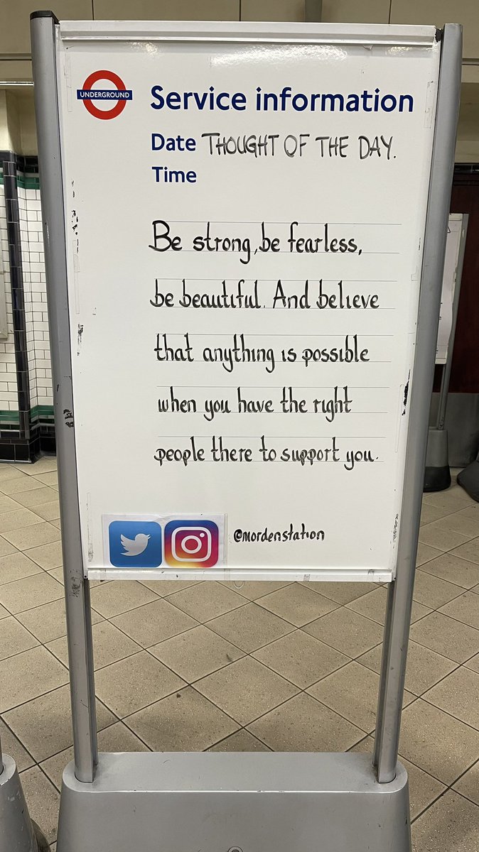 Friday 18th March 2022 Thought Of The Day From Morden Station