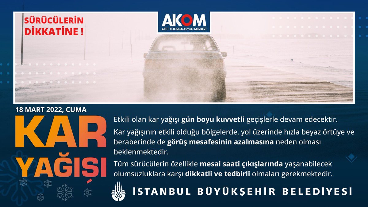 ibbAkom's tweet photo. ⚠️❄️SÜRÜCÜLERİN DİKKATİNE❄️⚠️ https://t.co/1pV4RnlVOO
