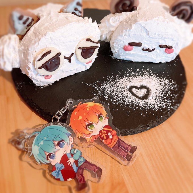 4日遅れのホワイトデー!いつもありがとうございます🍰🐐🐑💙🧡✨
#ころんくん #ジェルくん 