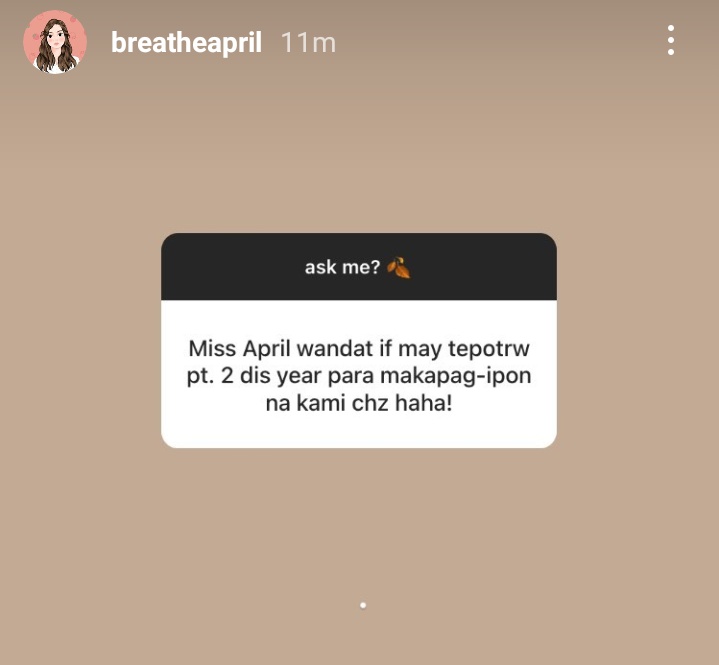 AASU on Twitter "breatheapril's IG Story Update Oh magipon na ulit