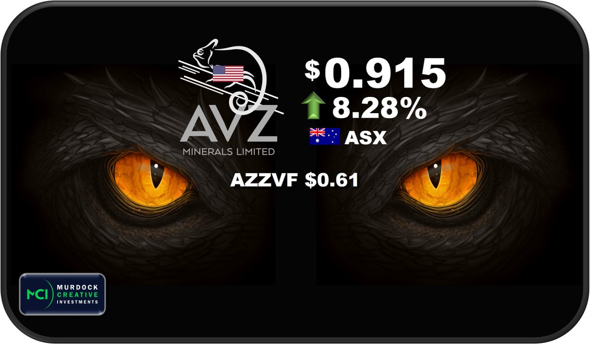 CreativeMurdock's tweet photo. $AVZ 🇦🇺#ASX $0.915 ⬆️8.28% 🔥🔥
@AvzMinerals🦖🦖MONSTER LITHIUM DEPOSIT
$AVZ focused on developing the #Manono #Lithium and #Tin Project located in the south of the Democratic Republic of #Congo (DRC) in #CentralAfrica.
#ManonoProject #Lithium #EV #Tin 😎👍🎯🦖 https://t.co/RSIGaT2Lty