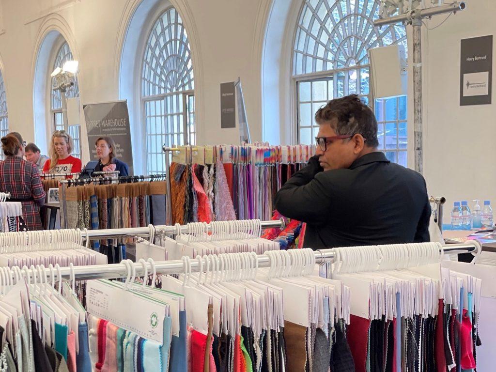 Drapers's tweet image. The Textile Forum braved showers of rain before the sun appeared at its spring/summer 23 show in London this week. Drapers reports from the trade show. bit.ly/3thnWUy

#TextileForum #tradeshow #fashion #SS23 #suppliers #brands #businesses #retailers #designers #fashion