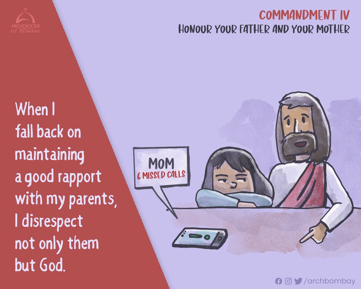 archbombay's tweet image. An Examination of Conscience: The Ten Commandments. 

#Commandment4 #Jesus #Catholic