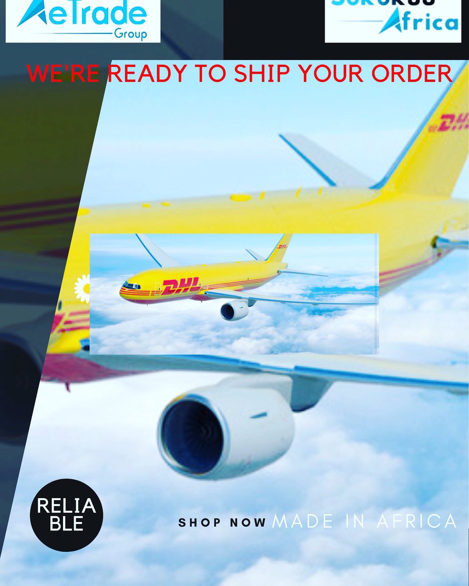 Buying and trading on sokokuu.africa , you don’t have to worry about delivery time and safety of your orders, because we have a most reliable Logistics and fulfillment network in Africa and worldwide. 
<a href="/DHLAfrica/">DHL Africa</a> <a href="/flyethiopian/">Ethiopian Airlines</a> #AfCFTA