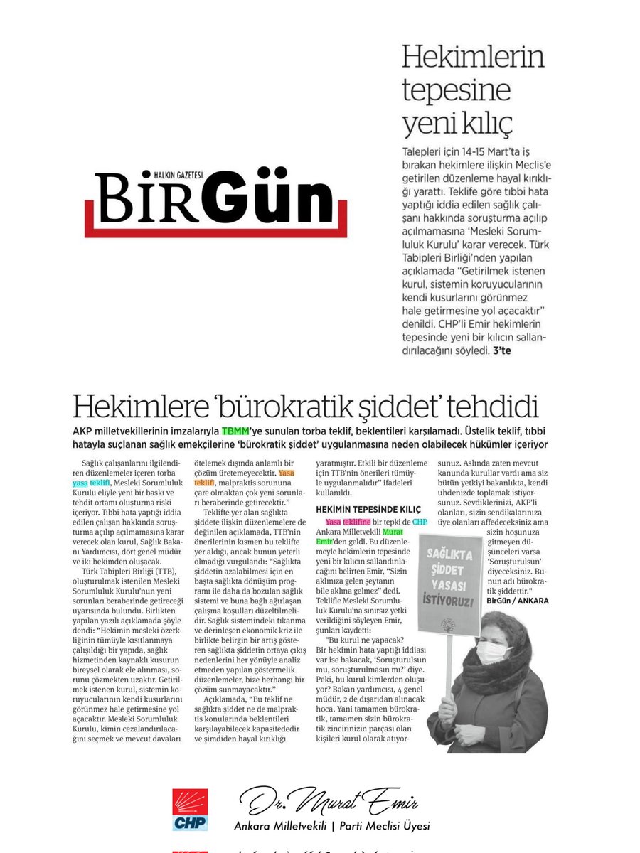 muratemir_dr's tweet photo. Hekimin yaptığı işlemden dolayı soruşturma iznini, çoğunluğu bürokrasiden oluşan kurul değerlendirecek.

AKP'liler ve sendikalarınıza üye olanlar AFFEDİLECEK, TTB üyeleri veya sizin gibi düşünmeyenler SORUŞTURULACAK.

Bu durum; hukukla, adaletle, vicdanla ve akılla açıklanamaz! https://t.co/3VjSIgG5Qe