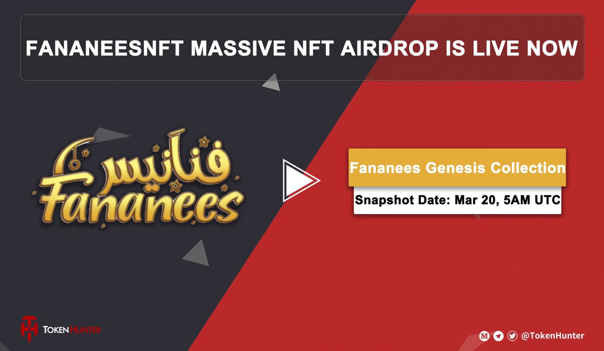 _TokenHunter's tweet photo. 🔥@FananeesNFT announced its Massive #NFT Airdrop - #NFTLaunch + #GameZone  🚀🚀

💰#Fananees Public Price: 0.15 ETH  
📆Snapshot Date: Mar 20, 5AM UTC

👉🏻Join https://t.co/NmFVurEI7A https://t.co/hbbWvdfxLi
