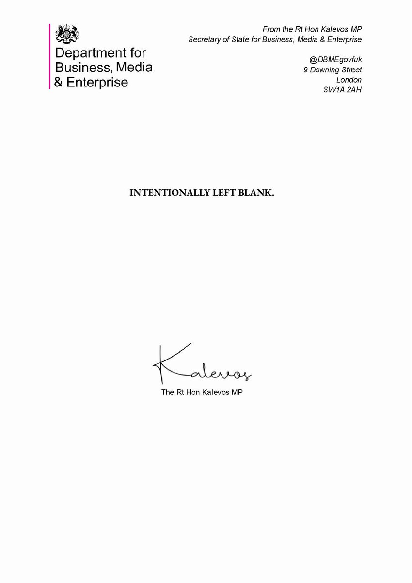 DBMEgovfuk's tweet photo. Statement from the Secretary of State of Department for Business, Media and Enterprise.
@KaIevos

⬇️ https://t.co/IDH1efVe5Q