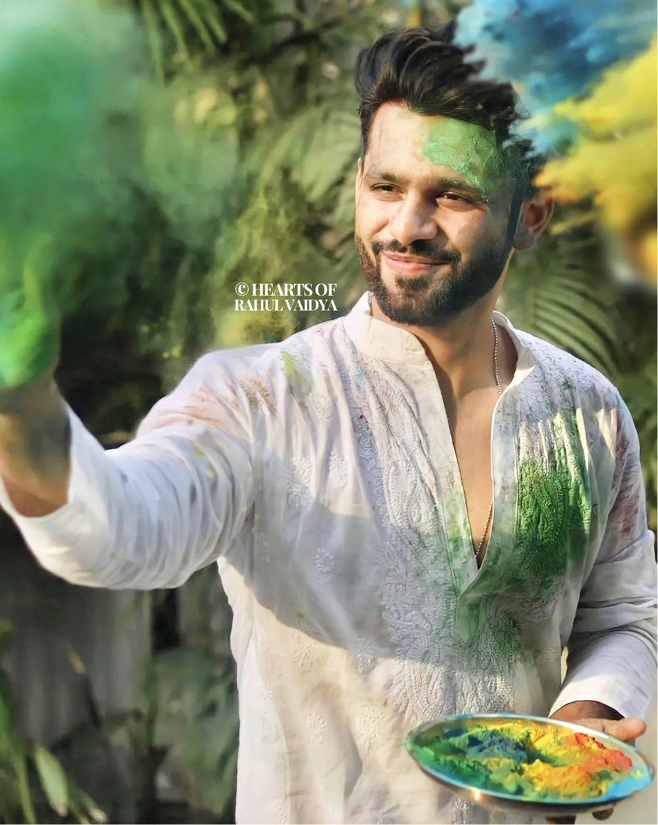 TeamRahulV's tweet photo. With you in our lives, everyday is a festival. 🎨🎉 Happy Holi, @rahulvaidya23 baby. ♥️ 

#RahulVaidya #RKVians #Holi2022 #Holi #FestivalOfColors https://t.co/1BHlQdfRgi