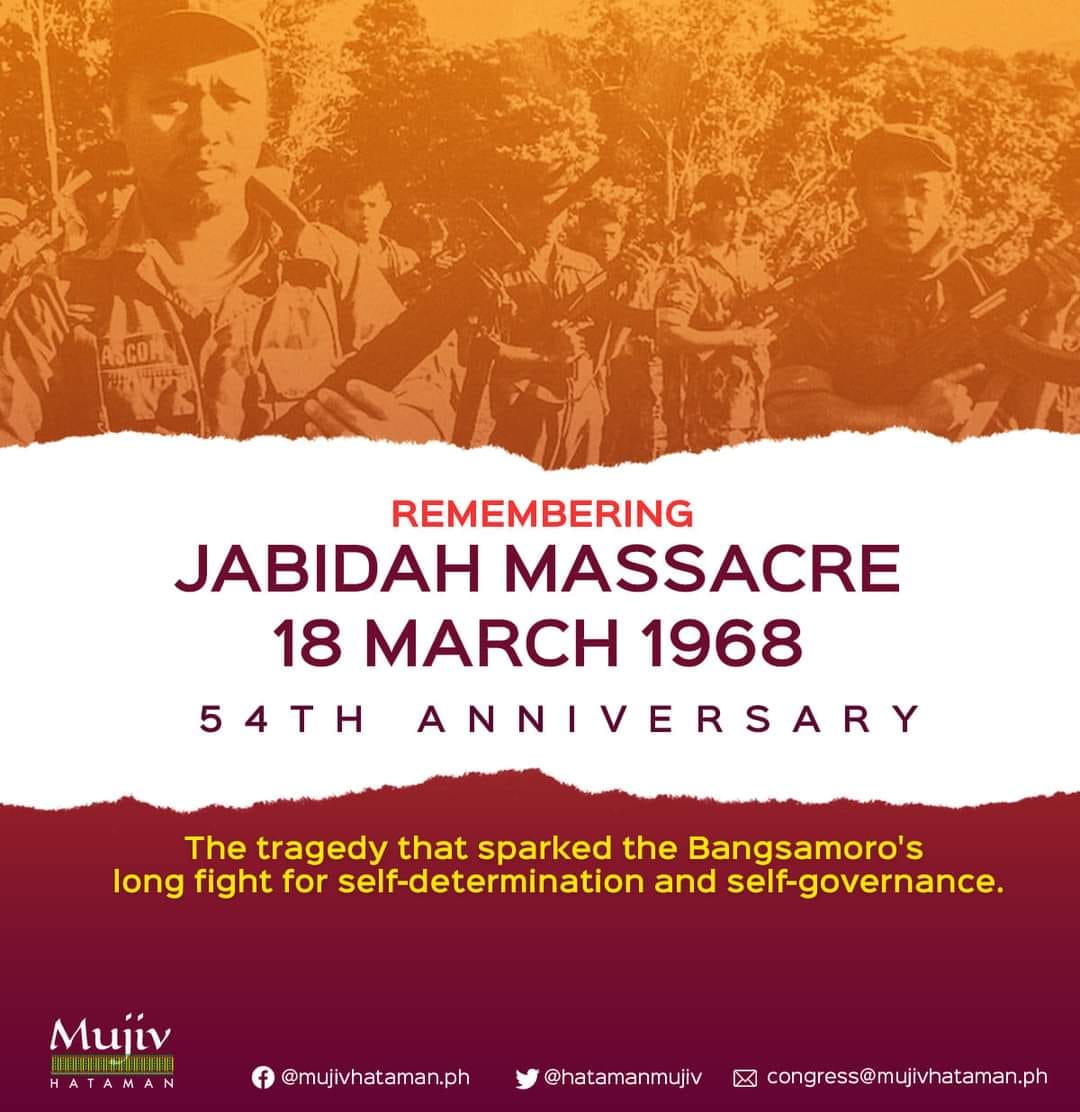 GerryCacanindin's tweet photo. Para kay BBM, the "Bangsamoro doesn't even exist." March 18, 1968, ipinagutos ni Marcos Sr. ang pag-massacre sa mga Moro na nagtre-train sa Corregidor sa pagsakop sa Sabah. Tumanggi ang mga Moro nang malaman nila ang totoo nilang misyon. Ito ang ugat ng Moro uprising sa Mindanao. https://t.co/otSDCr8QcN