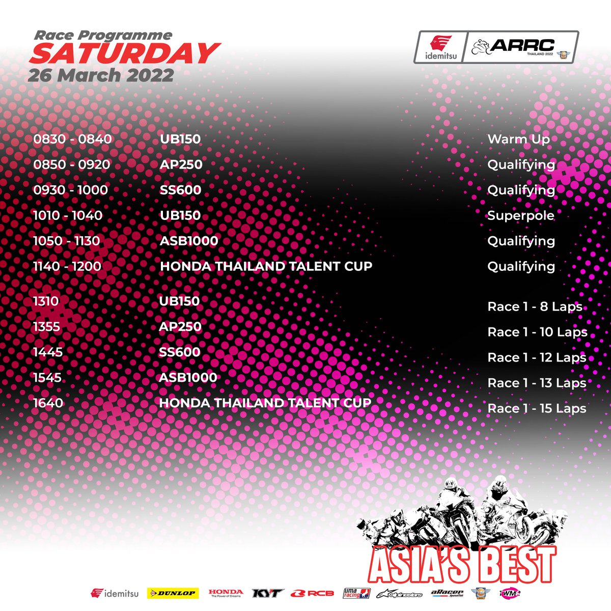 asiangp's tweet photo. We are just days away from the exhilaration of ARRC!
Swipe left to view the full schedule of #Round1 πΉπ
#AsiaPower #CountdownToRace #ARRC https://t.co/NwEeE6dMs5