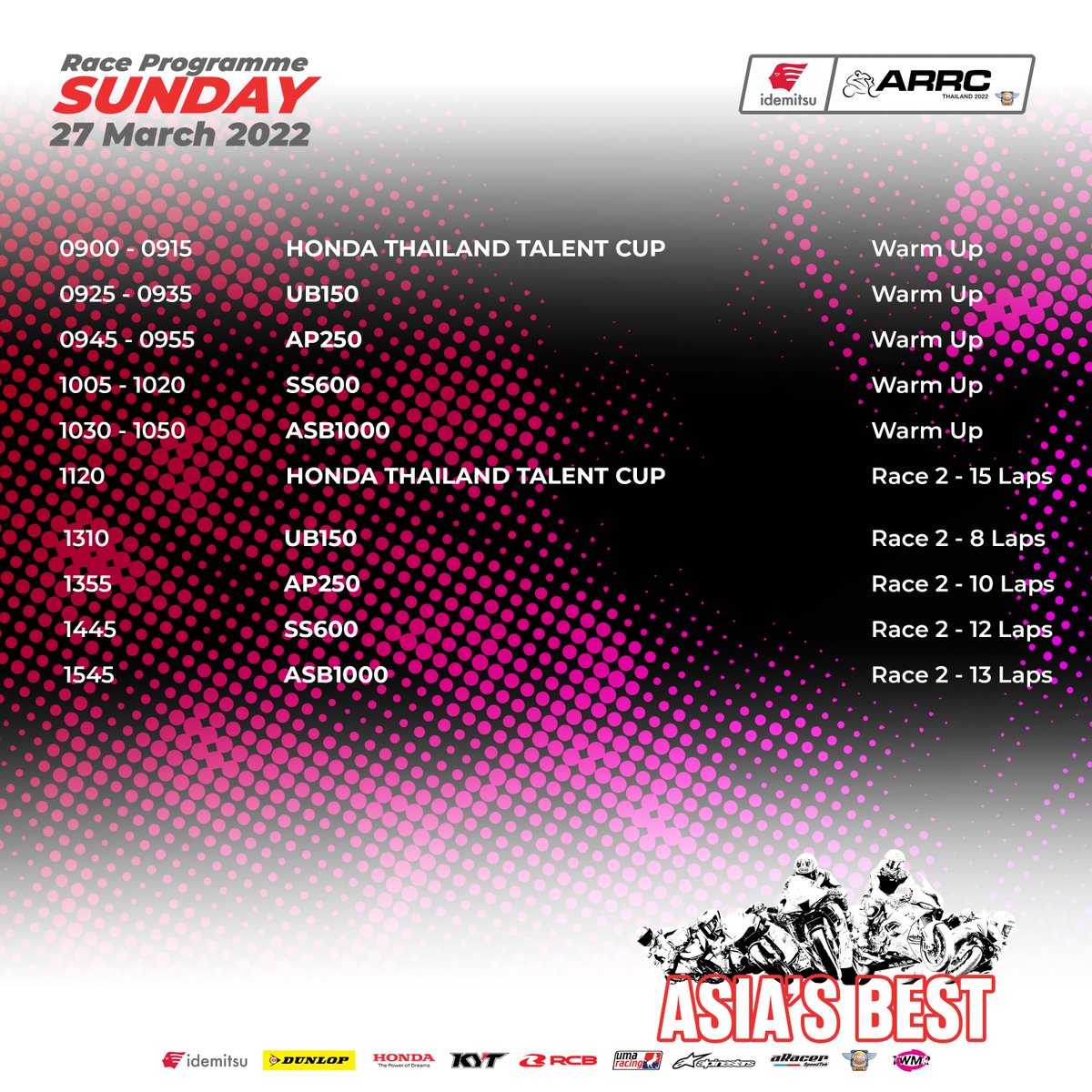 asiangp's tweet photo. We are just days away from the exhilaration of ARRC!
Swipe left to view the full schedule of #Round1 πΉπ
#AsiaPower #CountdownToRace #ARRC https://t.co/NwEeE6dMs5