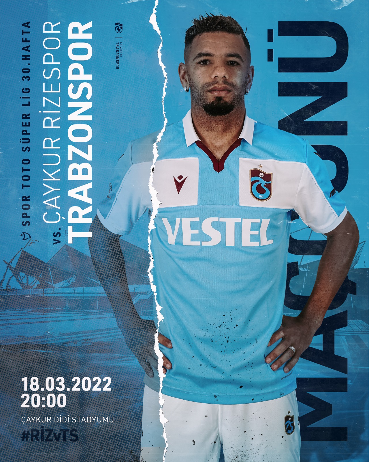 Trabzonspor'un Rizespor Maçı İçin Hazırladığı Maç Görseli