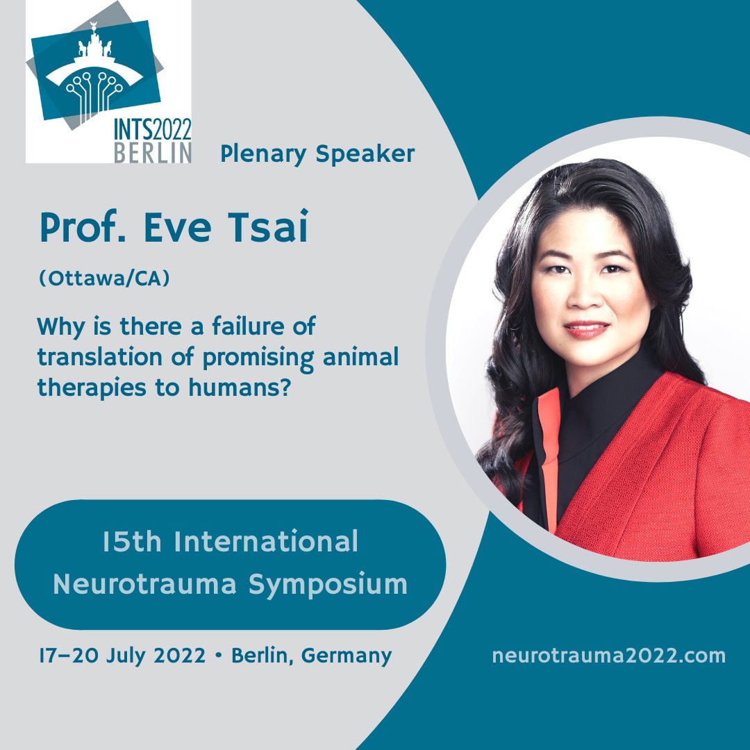 We are excited to give you an insight into the programme: Look forward to top-class, internationally renowned plenary speakers! All details online: neurotrauma2022.com/programme/plen…

#INTS2022 #Neurotrauma2022 #neurotrauma