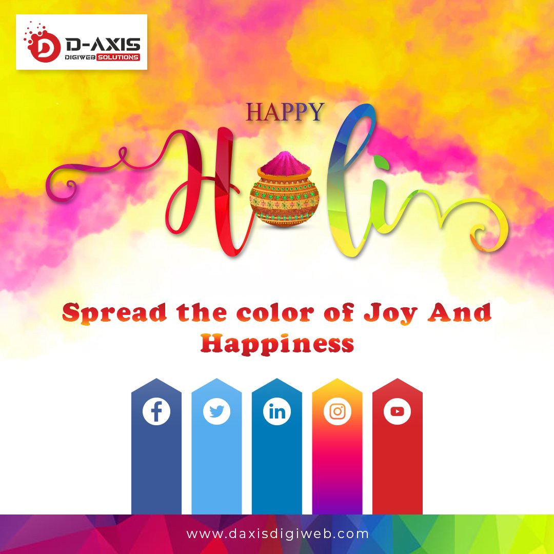 DDigiweb's tweet image. May the splash of colour fill you and your families with full of joy and happiness.

#HappyHoli2022