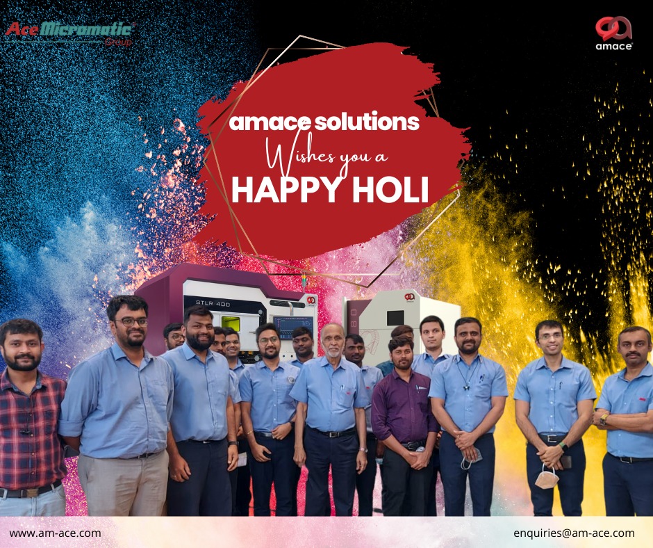 <a href="/AmaceSolutions/">amace solutions</a> wishes you and your family a very happy, colorful and safe Holi!

#happyholi #happyholi2022 #3dprinting #metal3dprinting #additivemanufacturing #metaladditivemanufacturing