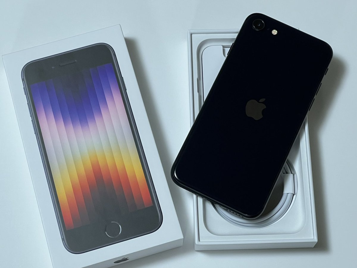 iPhone - iPhoneSE3 128GB ミッドナイト　２つ iPhone SE（第3世代） 新品 未使用 iPhoneSE3 128GB
