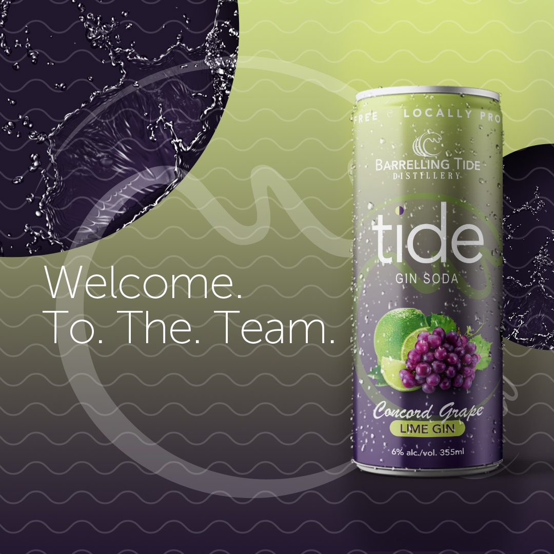 Guess who's back...back again!

Available only at our Distillery in Port Williams. 

#BarrellingTide #GinSoda #Gin #CannedBeverage #PortWilliams #NovaScotia #Distillery #Cocktail