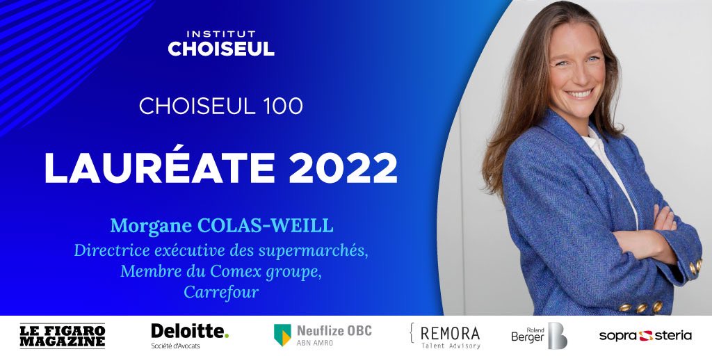WeMorgane's tweet image. Je suis très heureuse de figurer au classement Choiseul 100. Bravo à tous les lauréats, et au travail !  @instchoiseul @PascalLorot