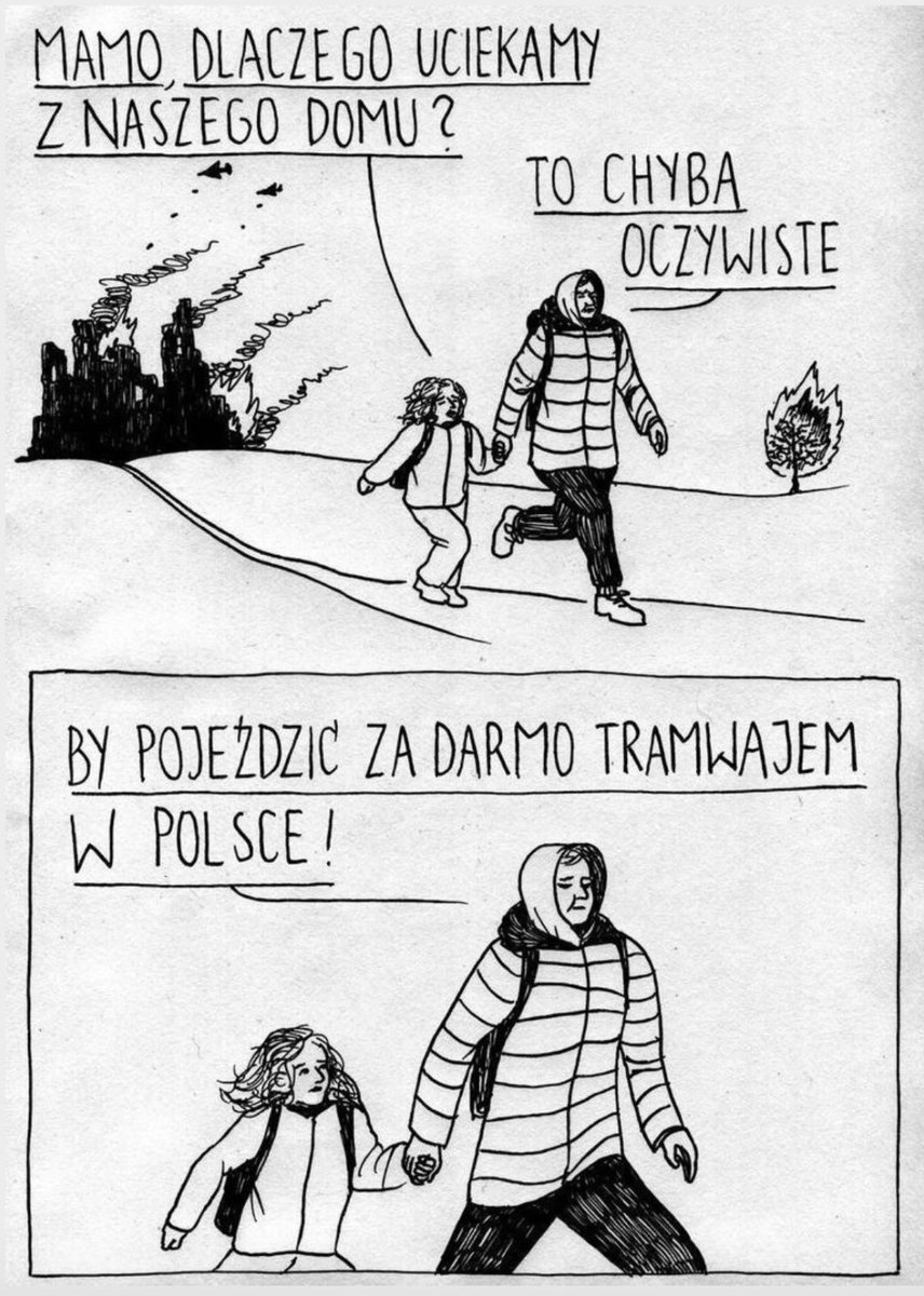gotowalska's tweet photo. Tak to widzę, kiedy ktoś w kraju bez wojny płacze, że uchodźcy mają darmową komunikację. https://t.co/0swhsTbWYo