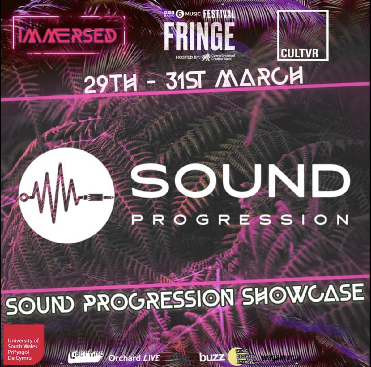 SoundProgressi1's tweet photo. Don’t miss out on seeing our amazing acts live on stage in CULTVR on the 31st March! Supported by #WinterofWelling @ChildFriendlyC1 @YouthCardiff @ArtsActive @Arts_Wales_ @UniSouthWales @BuzzMagWales 
Tickets here - https://t.co/tRQcjr3UhJ https://t.co/kAtW9Obf1E