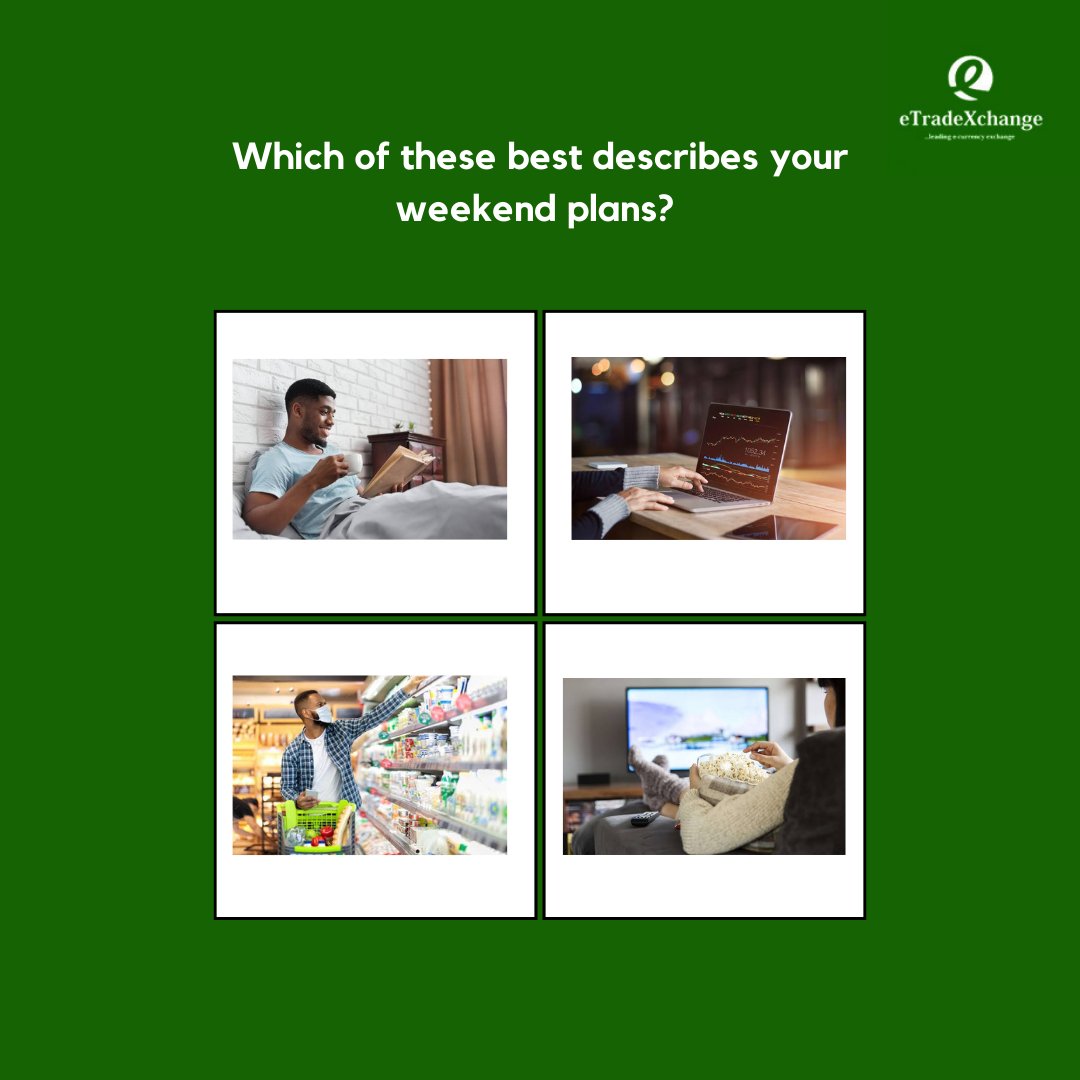 eTradeXchange's tweet photo. What would you be doing this weekend?

Whatever it is, we have you covered for your transactions.

Visit our website at https://t.co/H9U2wLqdso

Chat with us on WhatsApp 07011301714.

#BTC #deriv #paymentagent #perfectmoney #JustForex #AdvCash #weekendvibes https://t.co/EM1EnTJe1i