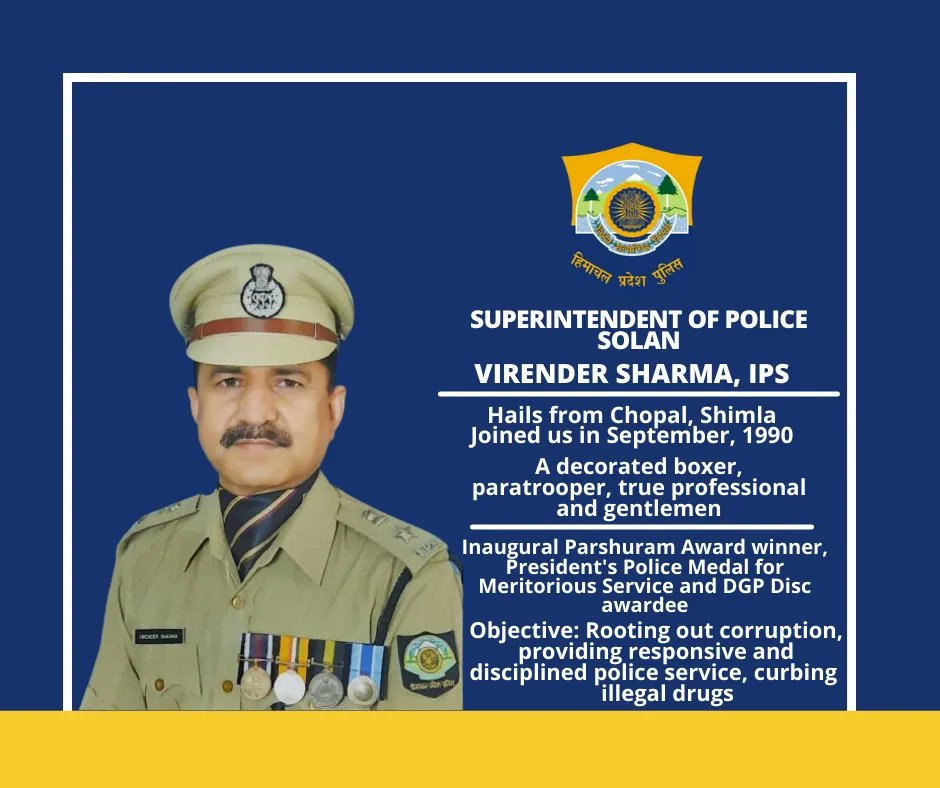 himachalpolice's tweet image. #MeetOurOfficers
#SPSolan #VirenderSharma
#MeetSPSolan