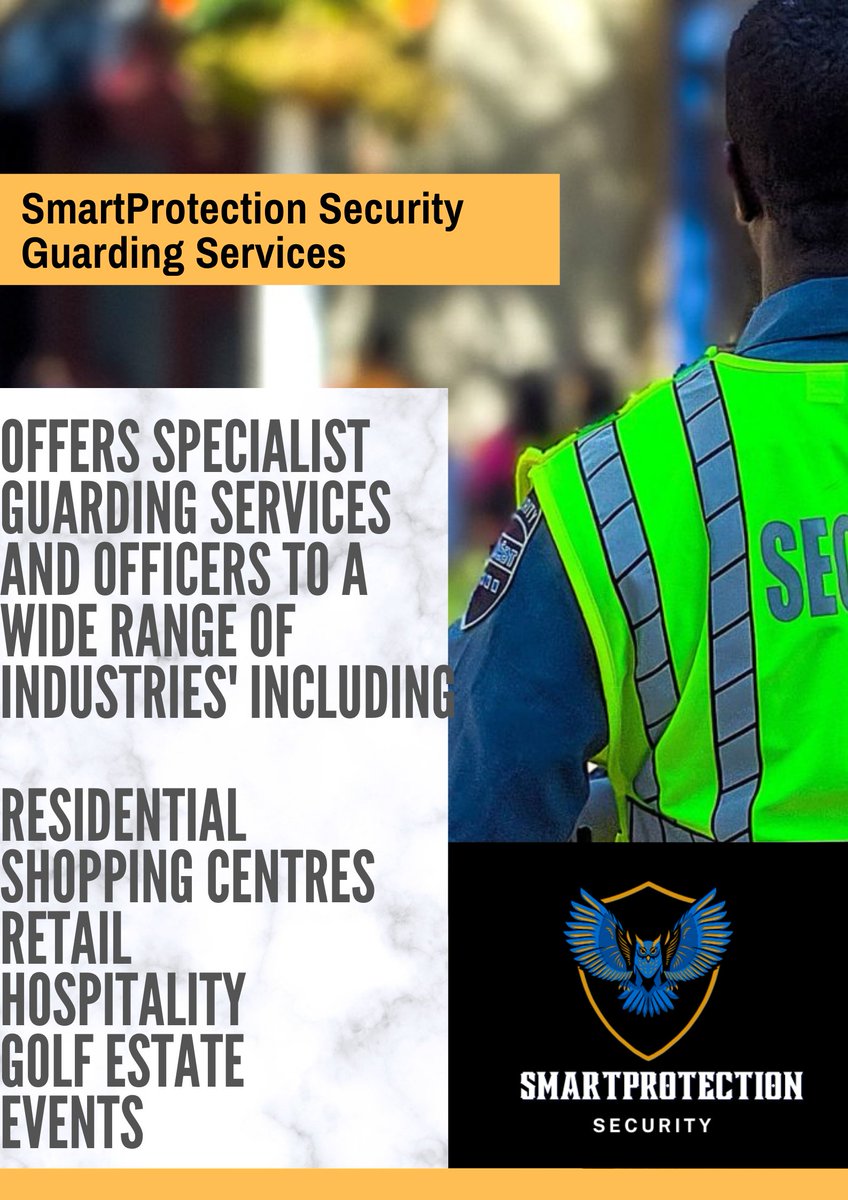 SmartProtection Security (@smartprotect1) on Twitter photo SmartProtection Guarding is proud to protect Glen Austin Estate.
Thank you for joining our SmartProtection Guarding family! We look forward to keeping you all safe.
For more information on how we can protect you:
0670526277
info@smartprotectionsecurity.co.za SmartProtection Guarding is proud to protect Glen Austin Estate.
Thank you for joining our SmartProtection Guarding family! We look forward to keeping you all safe.
For more information on how we can protect you:
0670526277
info@smartprotectionsecurity.co.za