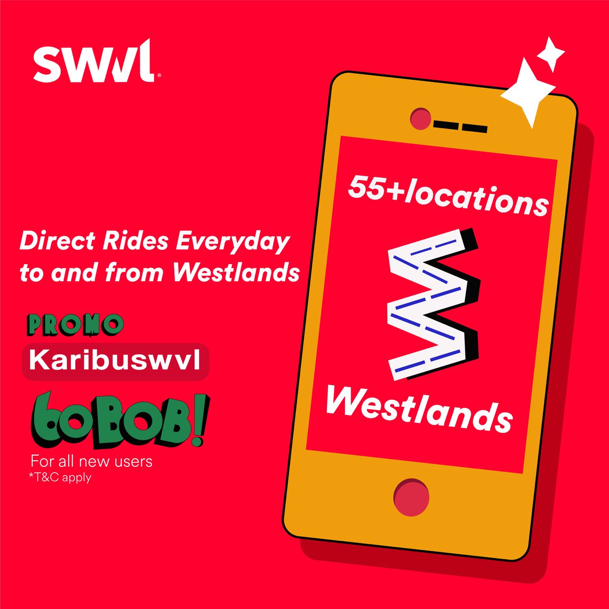 SwvlKenya's tweet photo. Westy bound? Book your everyday swvl to westlands from 55+ locations! #ItsOnlyLogical https://t.co/CbNevMcERG