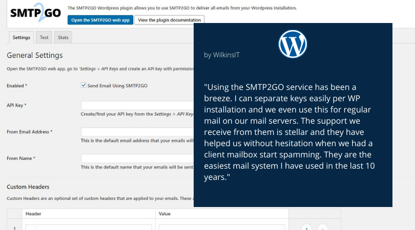 smtp2go's tweet photo. Looking for a WordPress email plugin? 🔍

https://t.co/6p9zHCYdxw

#EmailPlugin https://t.co/9z5eVZ5bwh