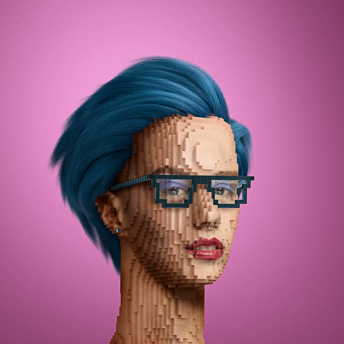 XANANFTmarket's tweet photo. 😎People look good and attractive in the glasses as in this NFT “#30 CRAZY LEGO PUNKS”. 

👉Get this NFT at #XANALIA!

#NFTCommunity #nftart #NFTs #NFTdrop #nftcollector https://t.co/AXDklkIjFh