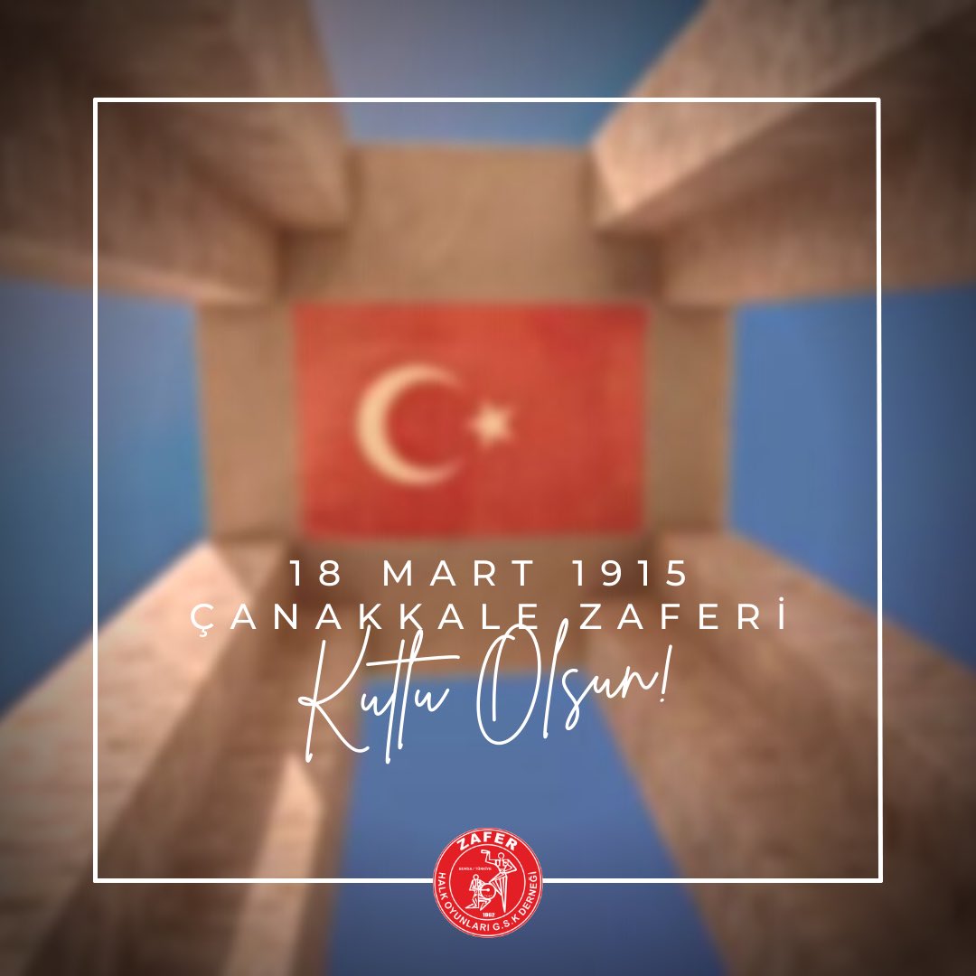 ZaferFolklor's tweet photo. ‘Çanakkale Geçilmez’ sözünü tarihe kazıyan aziz şehitlerimizi şükran, rahmet ve minnetle anıyoruz.

#18Mart Çanakkale Zaferimizin 107. Yılı kutlu olsun! https://t.co/kEbPJJzkbJ