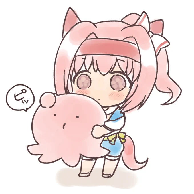 トレーナーこの子飼っていい?🐙を拾ってきたウララ #ウマ娘 #ハルウララ #今日のちびキャラ 