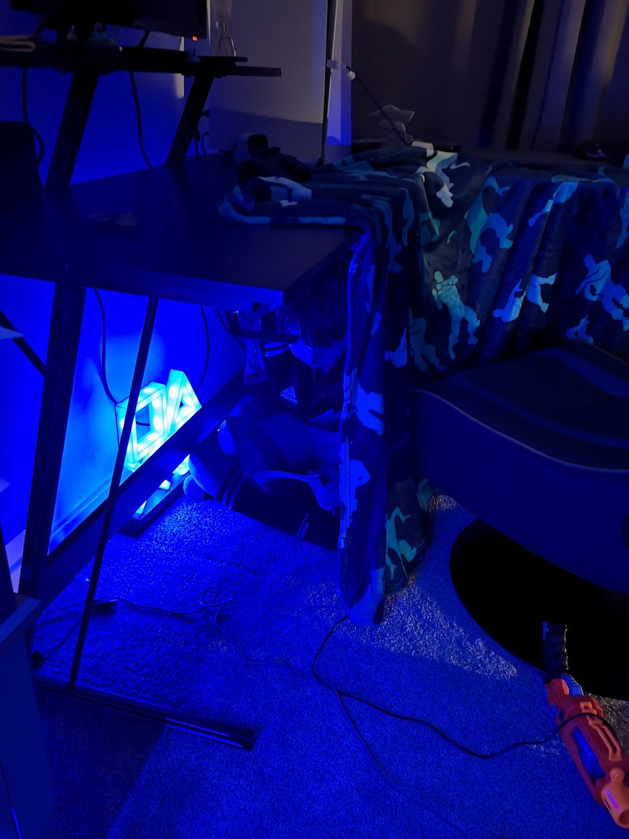 MrsNLaughton's tweet photo. Ollie asked me to post his #BookBingo activity this week - reading in a den he made under his desk 📚📖😍 @MissMcReStMarys @MissHodkinsonSM https://t.co/hYjVvWaDWe