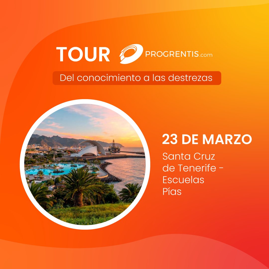 eimlearning (@eimlearning) on Twitter photo ¡Nos vamos para #Canarias!✈️🤩
Asiste a las ponencias sobre #pedagogía que impartirán nuestros expertos, en nuestro ciclo "Del conocimiento a las destrezas".
📍Las Palmas - 22/3 <a href="/CpesStaCatalina/">CPES Santa Catalina</a>
📍Sta. Cruz de Tenerife 23/3 <a href="/EEPPTenerife/">EscuelasPíasTenerife</a>
Inscripciones: eimlearning.com/tour-progrentis ¡Nos vamos para #Canarias!✈️🤩
Asiste a las ponencias sobre #pedagogía que impartirán nuestros expertos, en nuestro ciclo "Del conocimiento a las destrezas".
📍Las Palmas - 22/3 <a href="/CpesStaCatalina/">CPES Santa Catalina</a>
📍Sta. Cruz de Tenerife 23/3 <a href="/EEPPTenerife/">EscuelasPíasTenerife</a>
Inscripciones: eimlearning.com/tour-progrentis