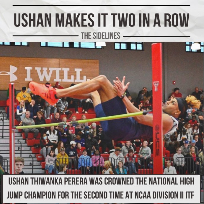 Did a short interview with @UshanThiwanka of @Lion_Athletics who is South Asia's Best High Jumper on his impressive comeback to break the Sri Lankan Indoor High Jump record (2.27m) and win back to back in the #D2MITF!

Today on The Sidelines⬇️
instagram.com/p/CbPG2EPoSuF/ #NCAAD2