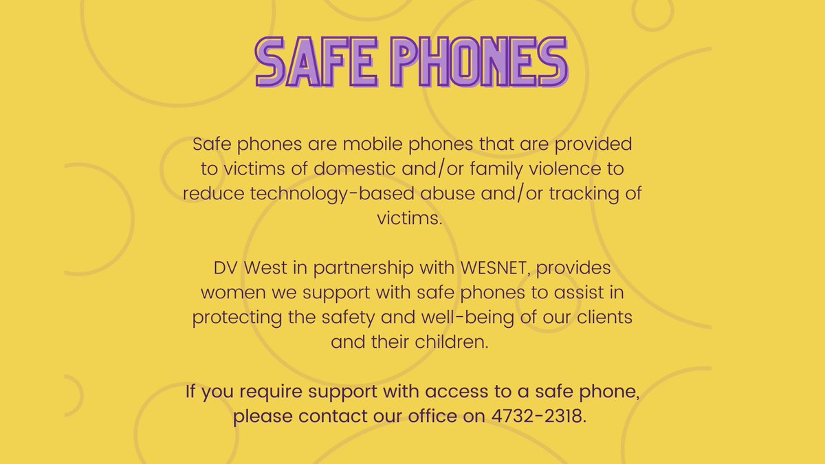 dv_west's tweet photo. DV West in partnership with @WESNETAustralia provide safe phones to women we support to assist in protecting women from abuse and maintaining their safety.
#WESTNET #Safephones #womensafety #domesticviolenceawareness https://t.co/cG1zPJDk0k