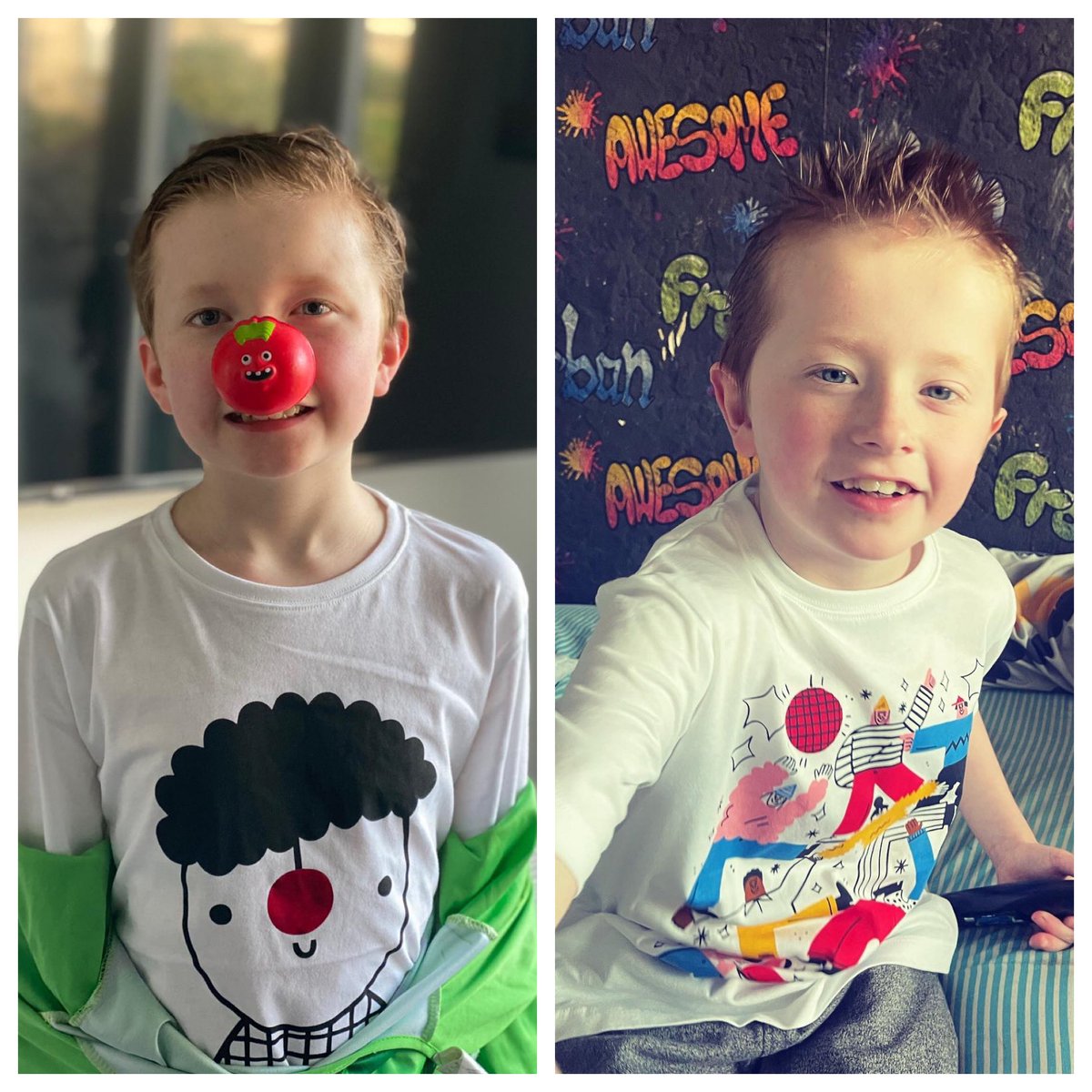 LauraBFaulkner's tweet photo. My boys! They make me so proud! #autismawareness #ComicRelief2022 https://t.co/fR6q5IsEIs