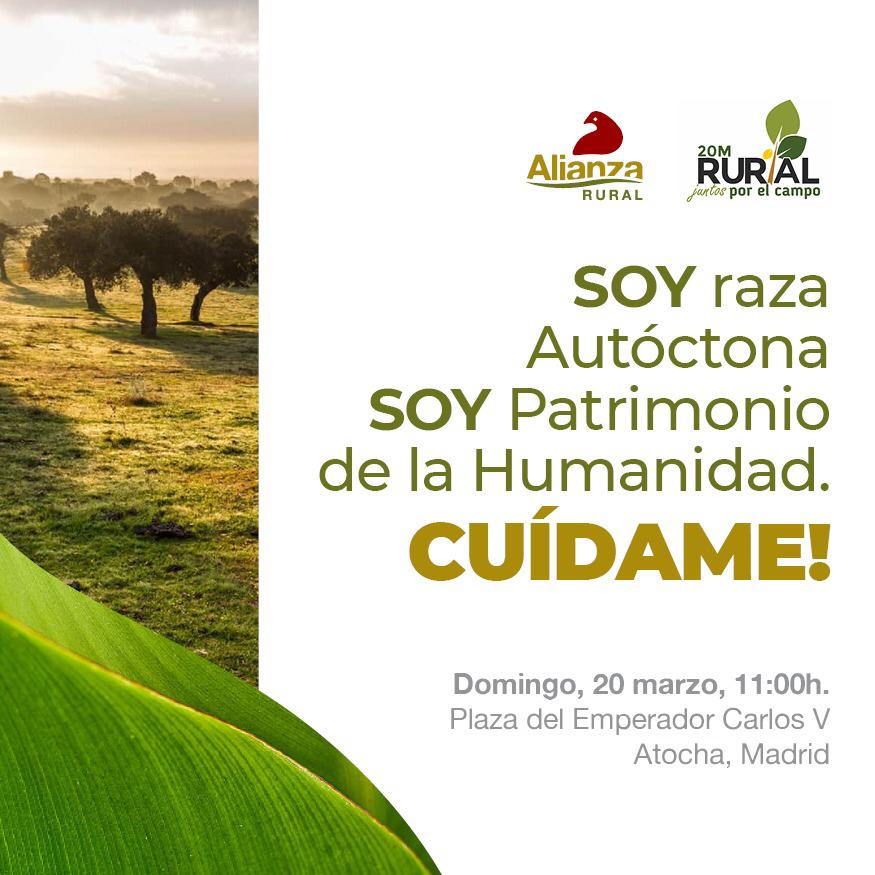 Alianza Rural (@alianza_rural) on Twitter photo 📢 ¡Si eres GANADERO, acompáñanos a defender la ganadería y el campo!
💪Es muy importante que TODO EL MUNDO RURAL esté unido este 20 de marzo en Madrid ¡defendiendo nuestro futuro!
¡No faltes!
#20MRural #JuntosPorElCampo <a href="/rfeagas/">Real Federación de Asociaciones de Ganado Selecto</a> <a href="/Toroslidia/">Real Unión de Criadores de Toros de Lidia</a> <a href="/AsajaNacional/">Asaja Nacional</a> 📢 ¡Si eres GANADERO, acompáñanos a defender la ganadería y el campo!
💪Es muy importante que TODO EL MUNDO RURAL esté unido este 20 de marzo en Madrid ¡defendiendo nuestro futuro!
¡No faltes!
#20MRural #JuntosPorElCampo <a href="/rfeagas/">Real Federación de Asociaciones de Ganado Selecto</a> <a href="/Toroslidia/">Real Unión de Criadores de Toros de Lidia</a> <a href="/AsajaNacional/">Asaja Nacional</a>