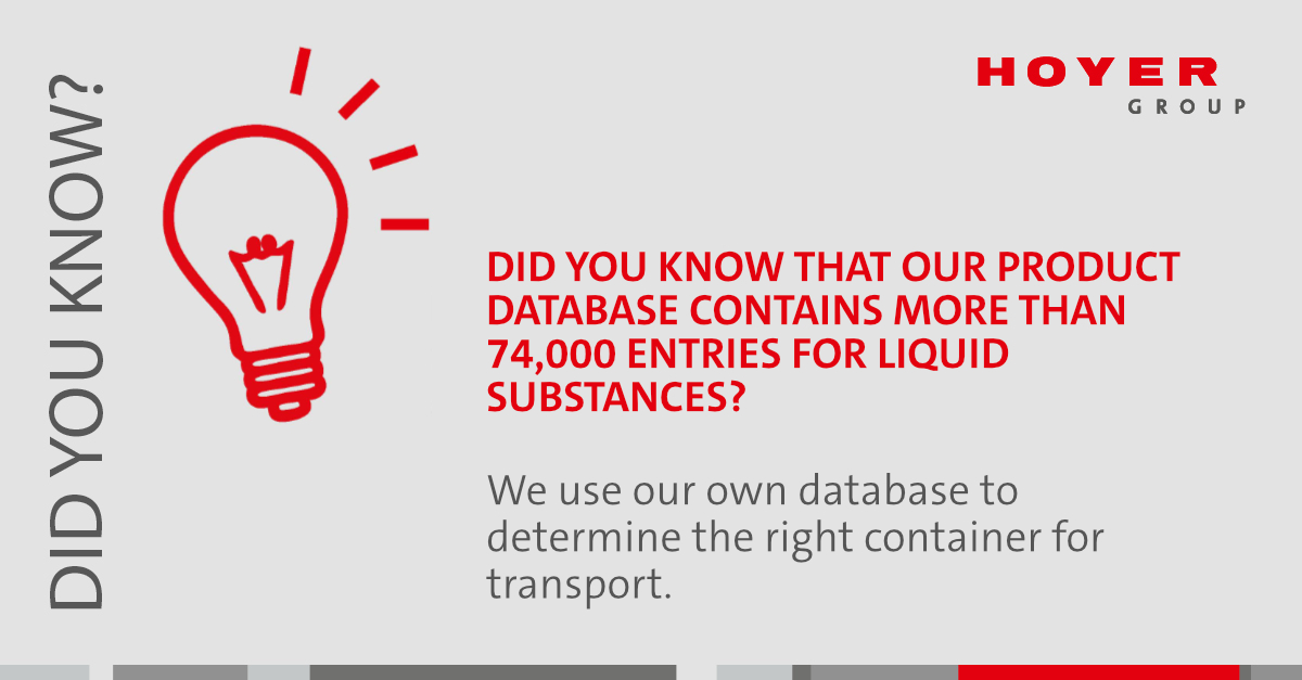 We always find the right solution: thanks to our huge product #database, we can determine the right tank, tank trailer, IBC or flexitank for the respective transport good. Today, we have registered more than 74,000 entries in our specially developed database.
#HOYER #HOYERGroup