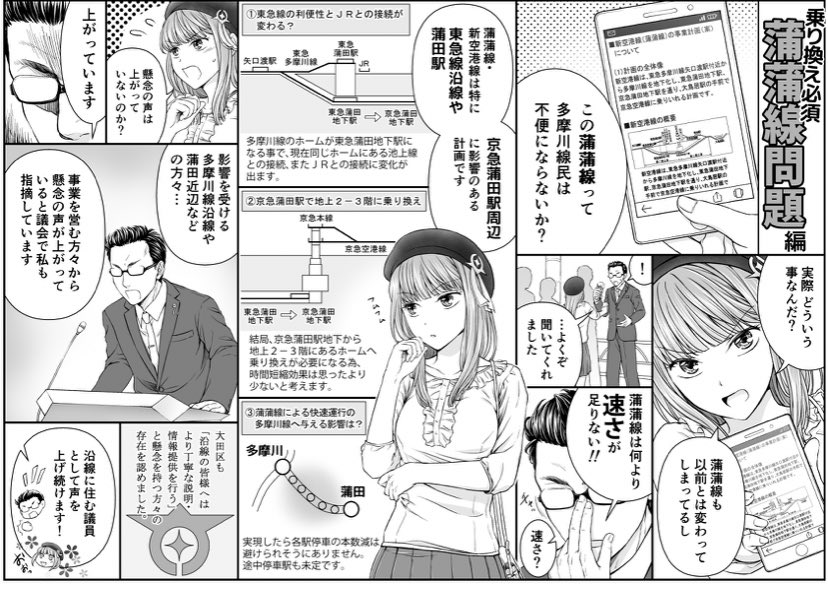 新空港線は何回かに分けて漫画にしています。 