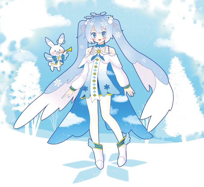 わたしの雪ミクさんを描きました。 