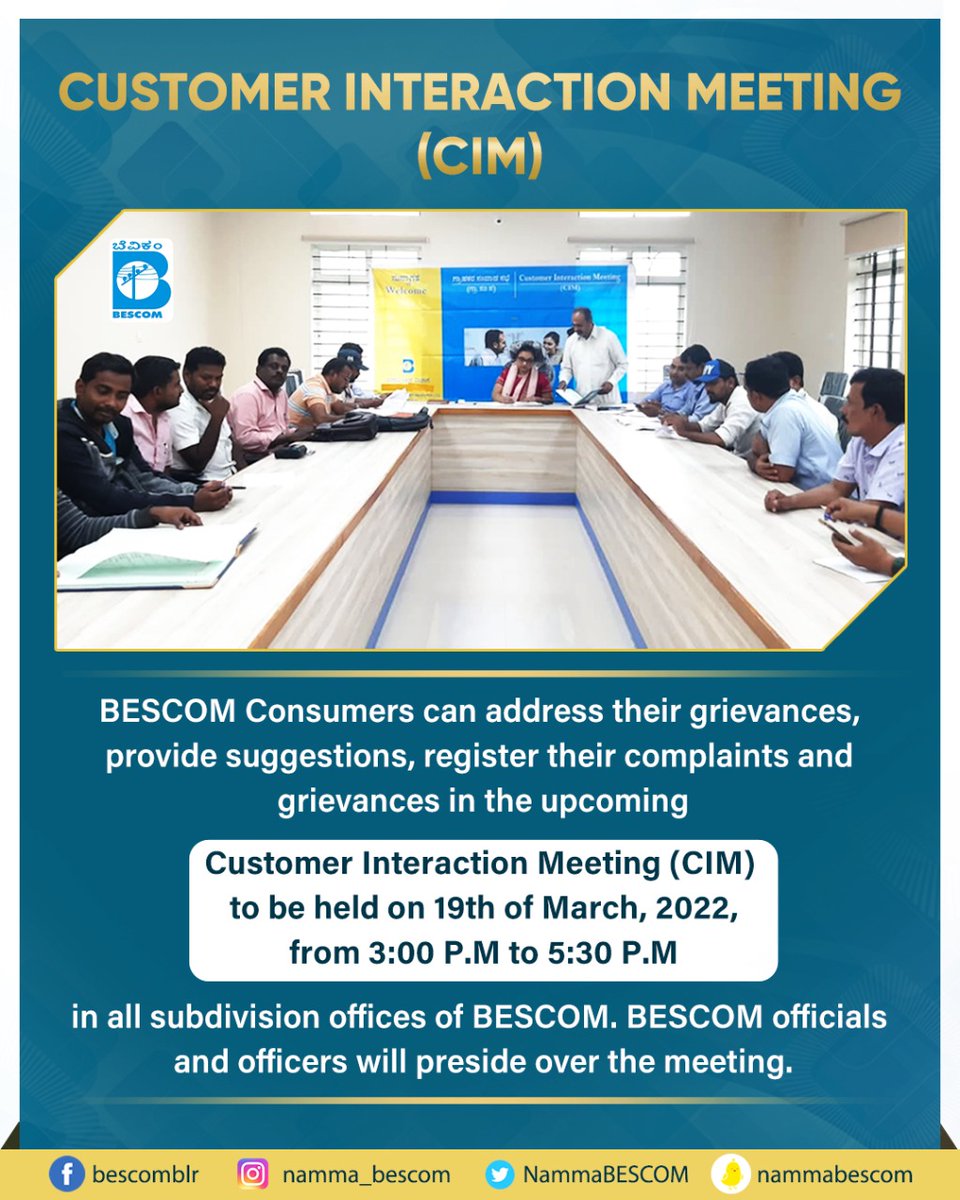 MD BESCOM | ಎಂಡಿ ಬೆಸ್ಕಾಂ tweet media