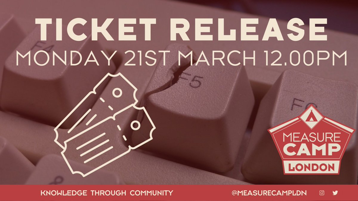 🔔🔔🔔Ding ding ding The next ticket release for MeasureCamp London 15. Tell smart people in your network. #measurecamp #measurecampldn #data #measure #analytics #bigdata #google #ga4 #DataScience 
bit.ly/3KS7O1E