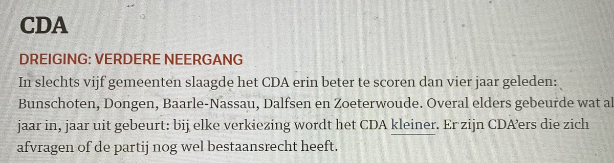Hier mist wel een gemeente <a href="/apjvalk/">Guus Valk</a> <a href="/pdekoning/">Petra de Koning</a> en <a href="/PhilipDeWW/">Philip de Witt Wijnen</a> . Het <a href="/CDAAlbrandswrd/">CDA Albrandswaard</a> scoorde een winst van +1,7% en daarmee 3 zetels in plaats van de 2 die we sinds 2002 hebben. Mogen wij ook bij het lijstje? Dank!  <a href="/cdavandaag/">CDA</a> <a href="/nrc/">NRC</a>