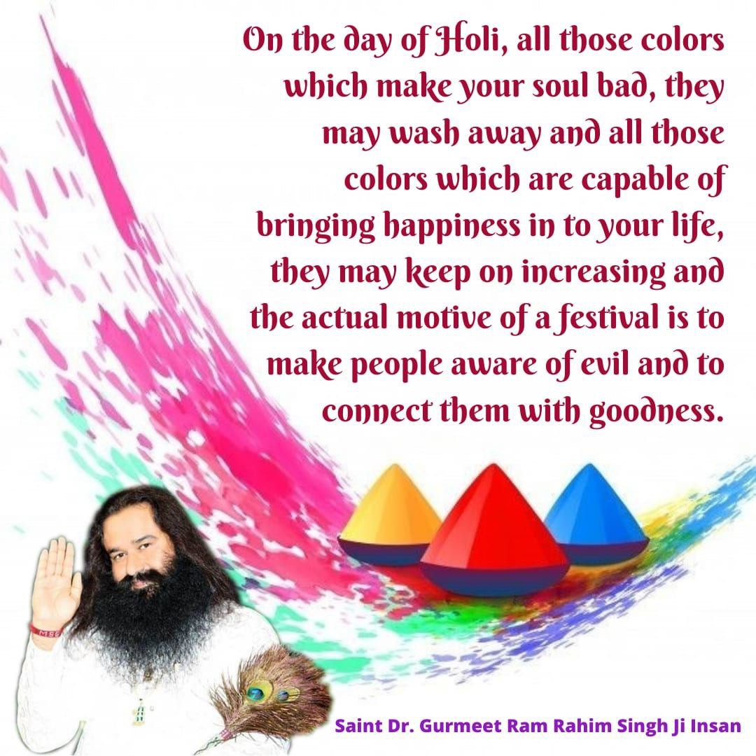 RaghubirRajjpt's tweet photo. @GreenSwelfares #ColorosOfHappines
@DSSNewsUpdates
हमारे हर त्यौहार में एक संदेश व सकारात्मक उत्साह होता है,जिससे हमें अपनी बुराइयों पर जीत पाने और सकारात्मकता को अपनाकर सच्चा सुख मिलता है।Saint @Gurmeetramrahim Ji की शिक्षा से जरूरतमंद लोगों की मदद करें ताकि वे भी इस त्यौहार का आनंद  ले सकें। https://t.co/jrZxnZ2UAb