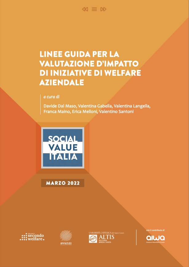 Secondowelfare's tweet photo. Con @SocialValueIT, @avanzi_ e @ALTIS_Unicatt abbiamo realizzato un documento per realizzare azioni di #valutazione dell'#impatto sociale dei piani di #WelfareAziendale. Lo trovate qui 👇
📙 https://t.co/CeZeh8u6EA
#SocVal #SocImp #impact https://t.co/JCtWN6T1FP