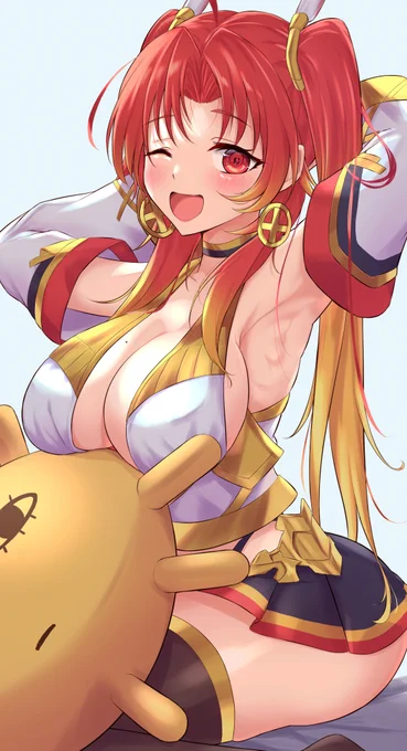 #みなさん去年の今頃はどんな絵描いてましたか 
Vtuberの火之神ひこねさん描いてました 